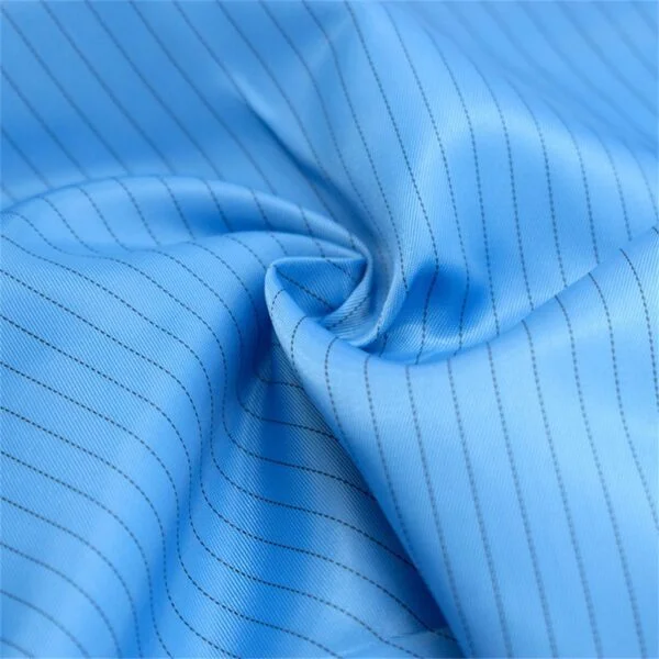 Tissu antistatique en polyester rayé