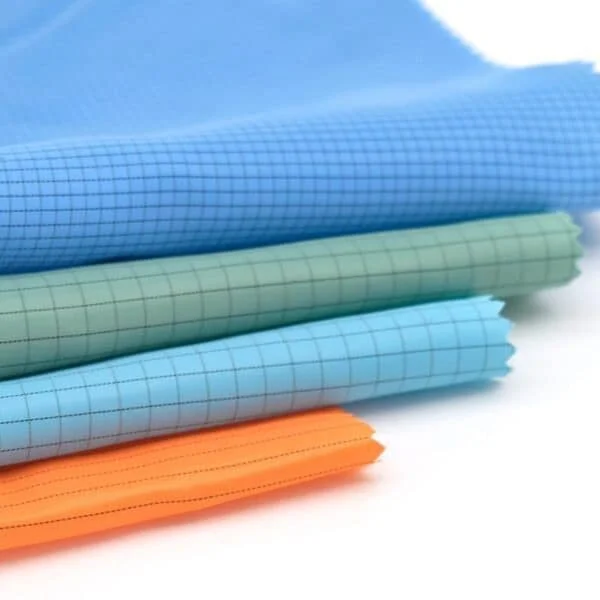0.25 CM Polyester Flame Retardant Plaid Antistatic Fabric - 图片 6
