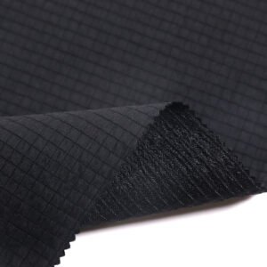 Tejido de cuadros con burbujas de jacquard para chaqueta informal